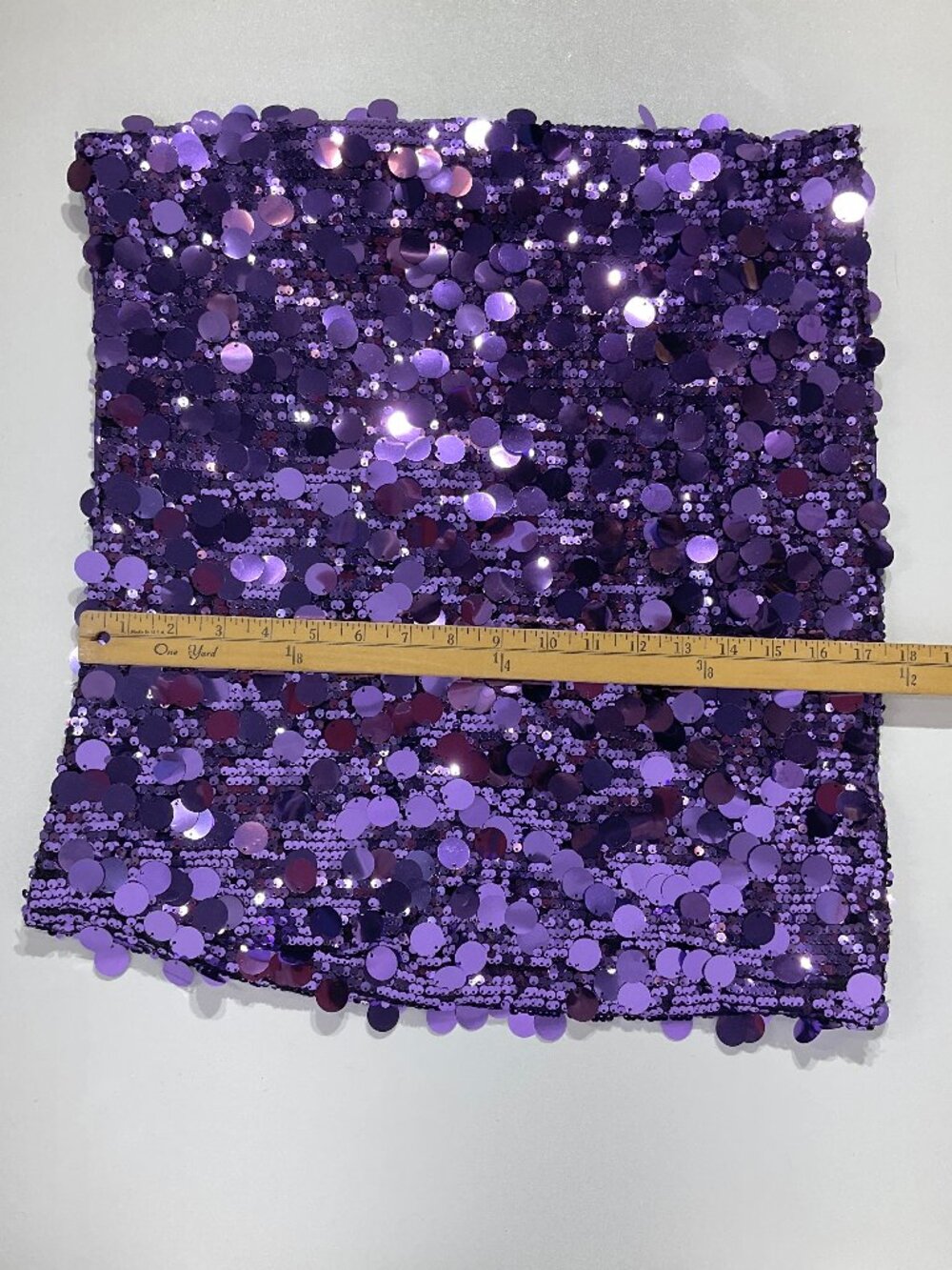 Miduo Sz XL Purple Sequin Mini Skirt - Picture 10 of 10